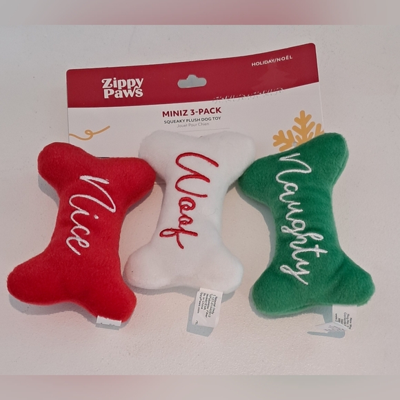 3 Size Small Dog Christmas/Holiday Sweaters with 1 Package of Small Toys NWT - Picture 3 of 6